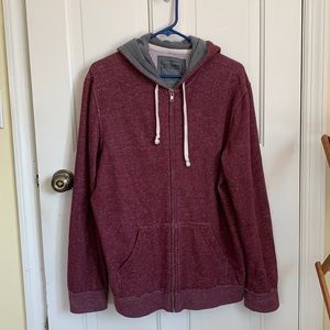 Red Zip-Up Sweatshirt